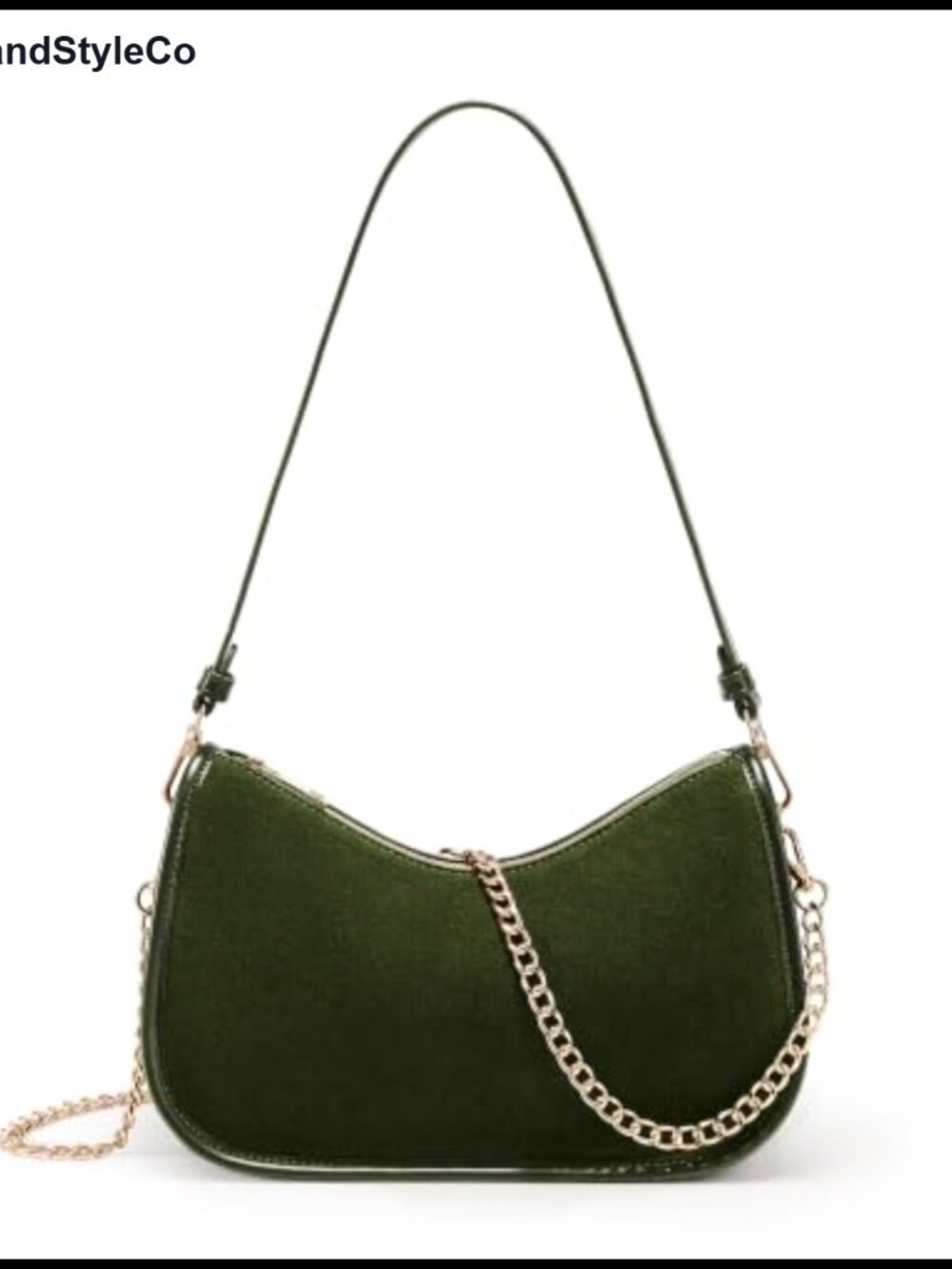 Faux Suede Crossbody Bag Detachable Strap Shoulder Purse Zipper Handbag